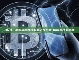 BNB，加密货币领域的革命性力量-bnb是什么币种