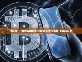 BNB，加密货币领域的革命性力量-bnb价格