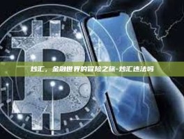 炒汇，金融世界的冒险之旅-炒汇违法吗